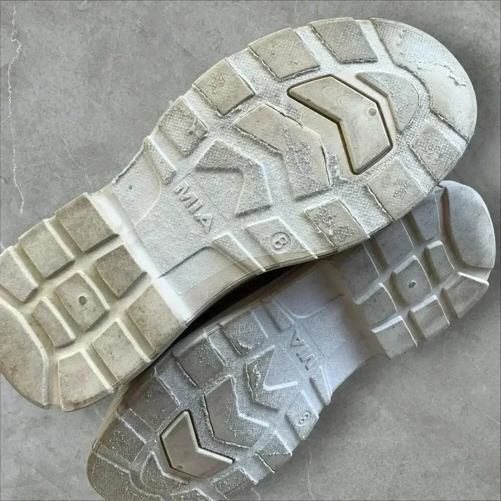 MIA Ace Canvas Lace Up High Top Sneakers Ankle Shoes Women Size 8M Sand Lug Sole - Picture 11 of 15